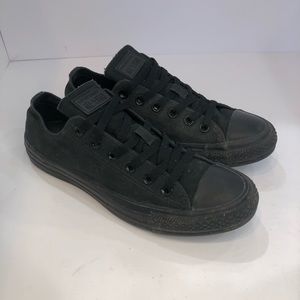 All Black Low Top Converse Skate Shoes Very Good Condition Women’s 9 Men’s 7